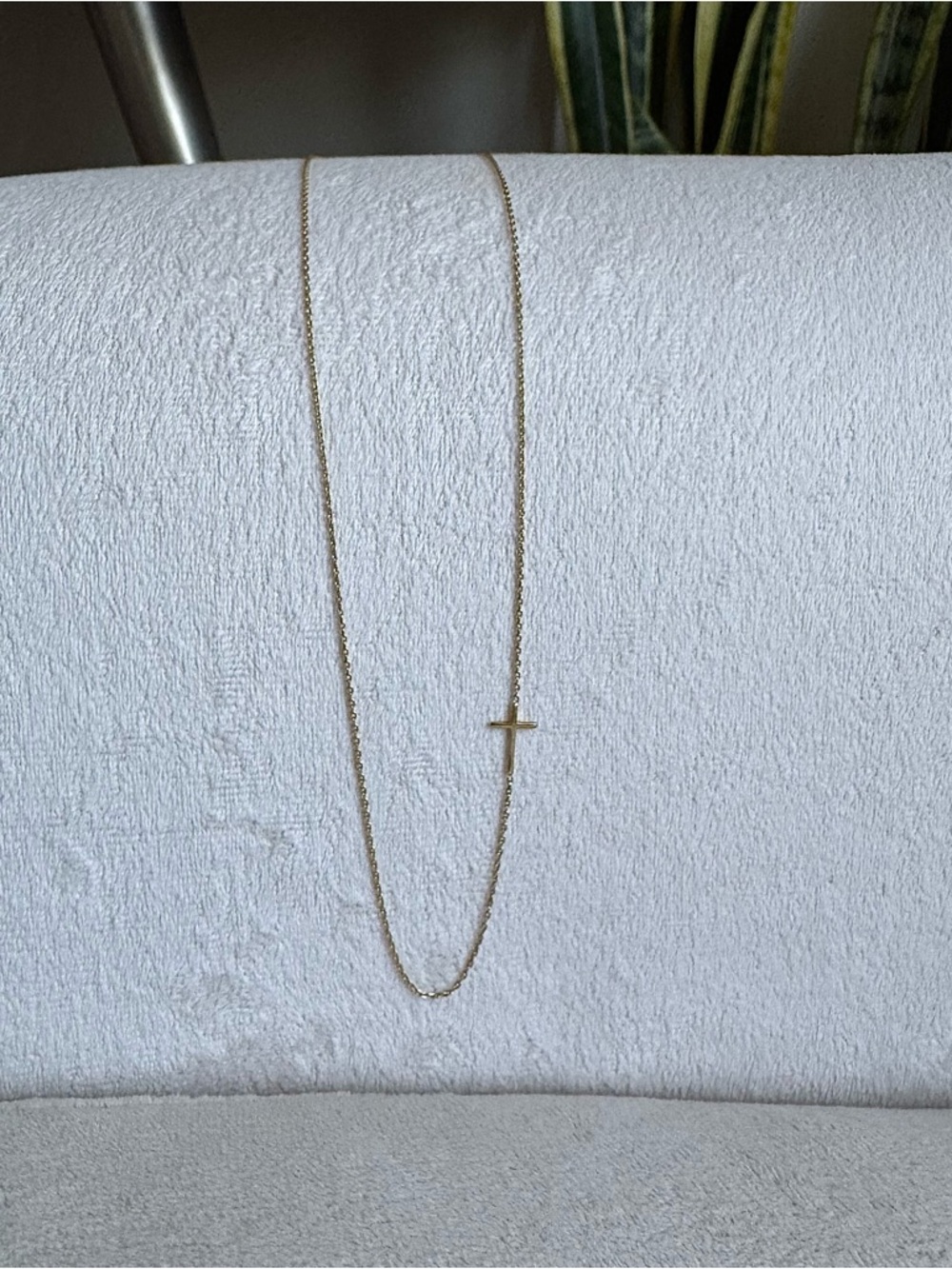 Delicate Cross 14K Solid Gold Necklace